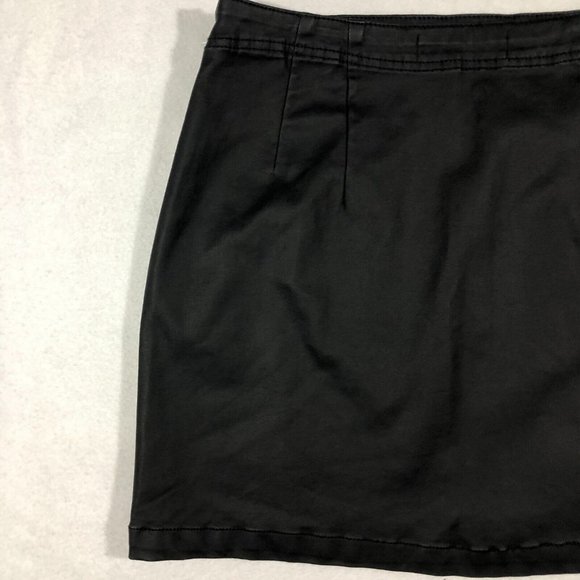 NEW Indigo Rising Womens Medium Black Side Slit Coated Skirt NWT $48 Francesca’s - Picture 6 of 10